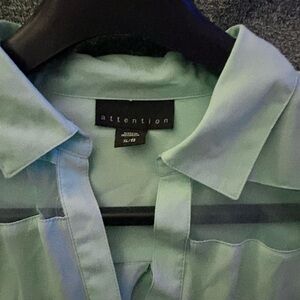 Attention Mint Green Button-Up Shirt